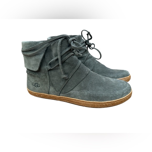 UGG Reid Moccasin Suede Ankle Booties Women’s Size 8.5 - Picture 1 of 13